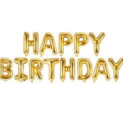 Folienballon Happy Birthday gold 340x35cm