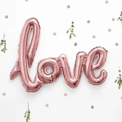 Folienballon love rosegold 73x59cm