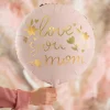 Folienballon Love you mom rosa goldfarbig 35cm