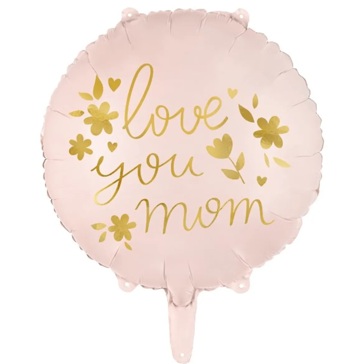Folienballon Love you mom rosa goldfarbig 35cm