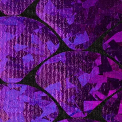 Folienjersey Stretch Glitzer Schuppen holografisch schwarz violett 1,5m Breite