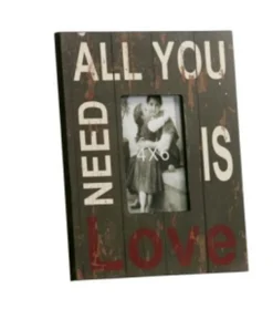 Fotorahmen Bilderrahmen Holz "All you need is love" 23x28cm