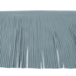 Fransenband altgrün Meterware Länge: 12cm 100% Kunstfaser Wildleder