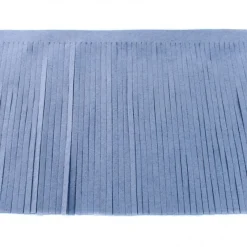 Fransenband jeans blau Meterware Länge: 12cm 100% Kunstfaser Wildleder