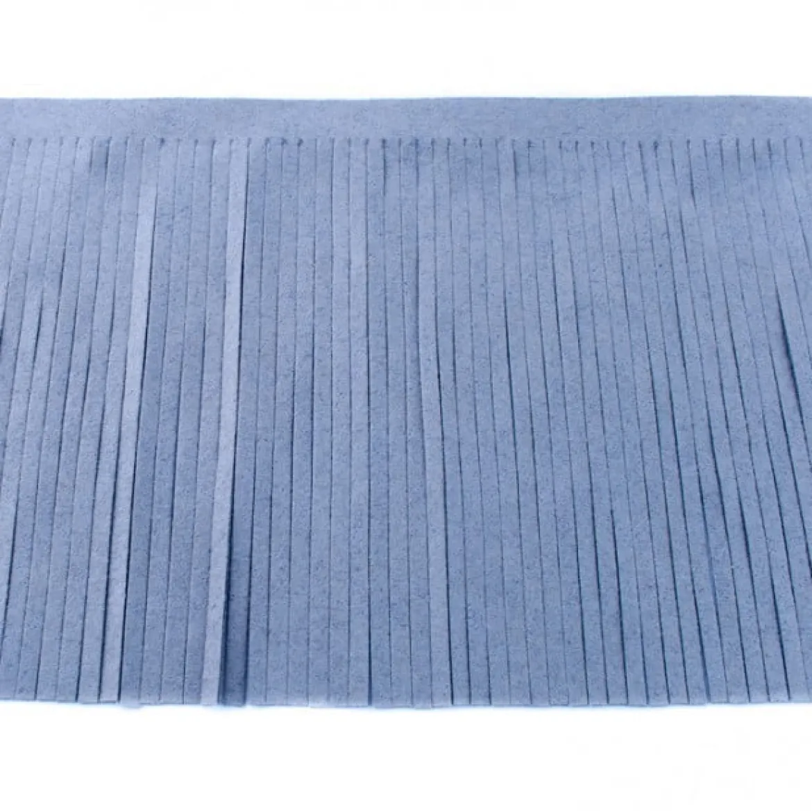 Fransenband jeans blau Meterware Länge: 12cm 100% Kunstfaser Wildleder