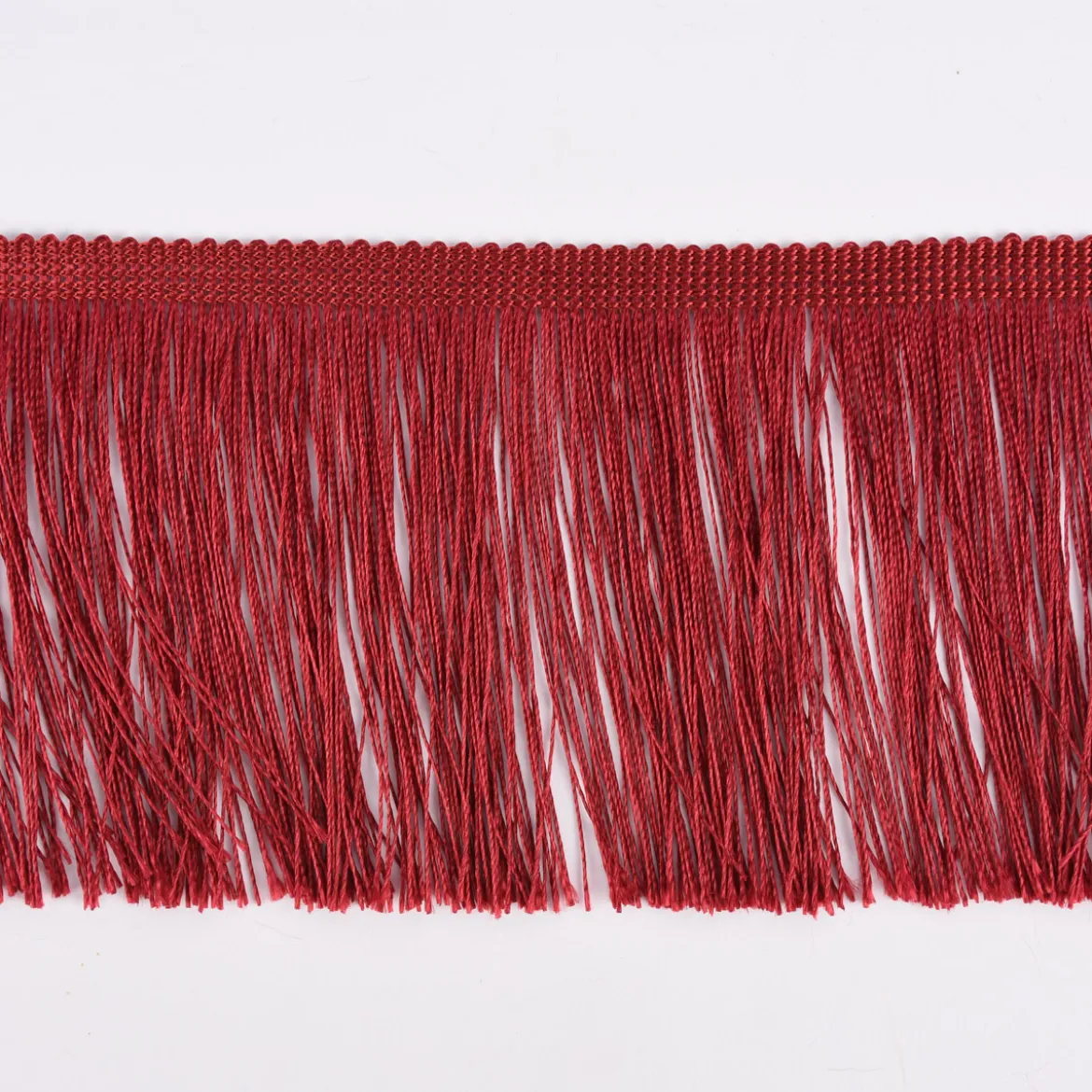 Fransenband Meterware dunkelrot Breite: 10cm