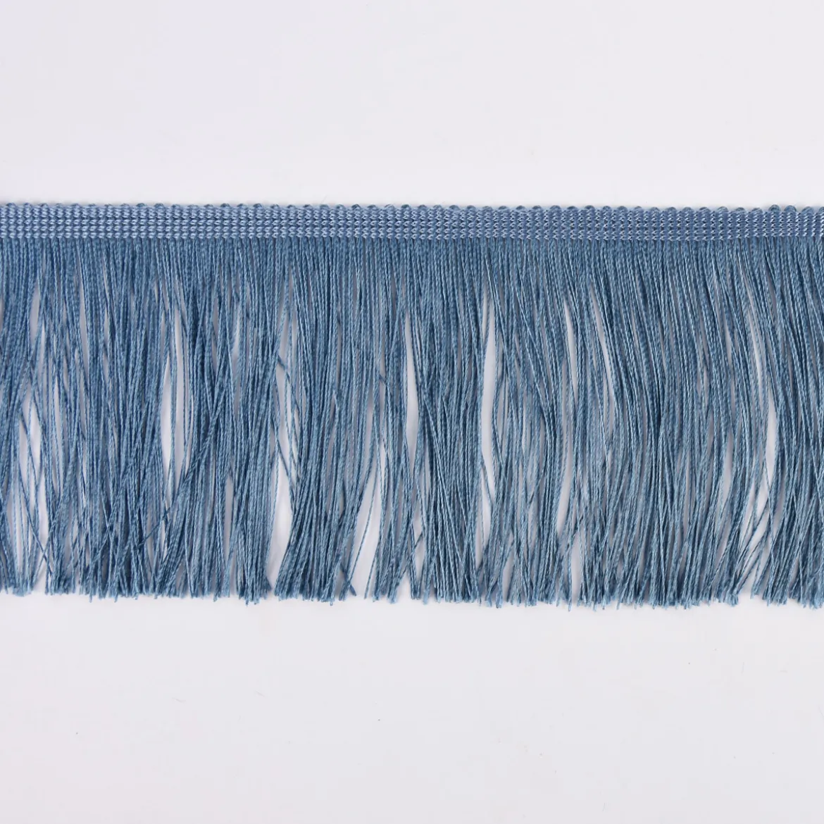 Fransenband Meterware jeansblau Breite: 10cm