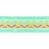 Fransenband Webband Ibiza Ethnoband Meterware mint bunt 4,5cm Breite