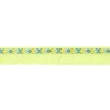 Fransenband Webband Ibiza Ethnoband Rauten Meterware neon-gelb 2,6cm Breite