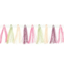 Fransenband weiß beige lila pink rosa Breite: 4cm