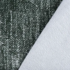 French Terry Digitaldruck ARMY DENIM Jeanslook dunkelgrün 1,45m Breite