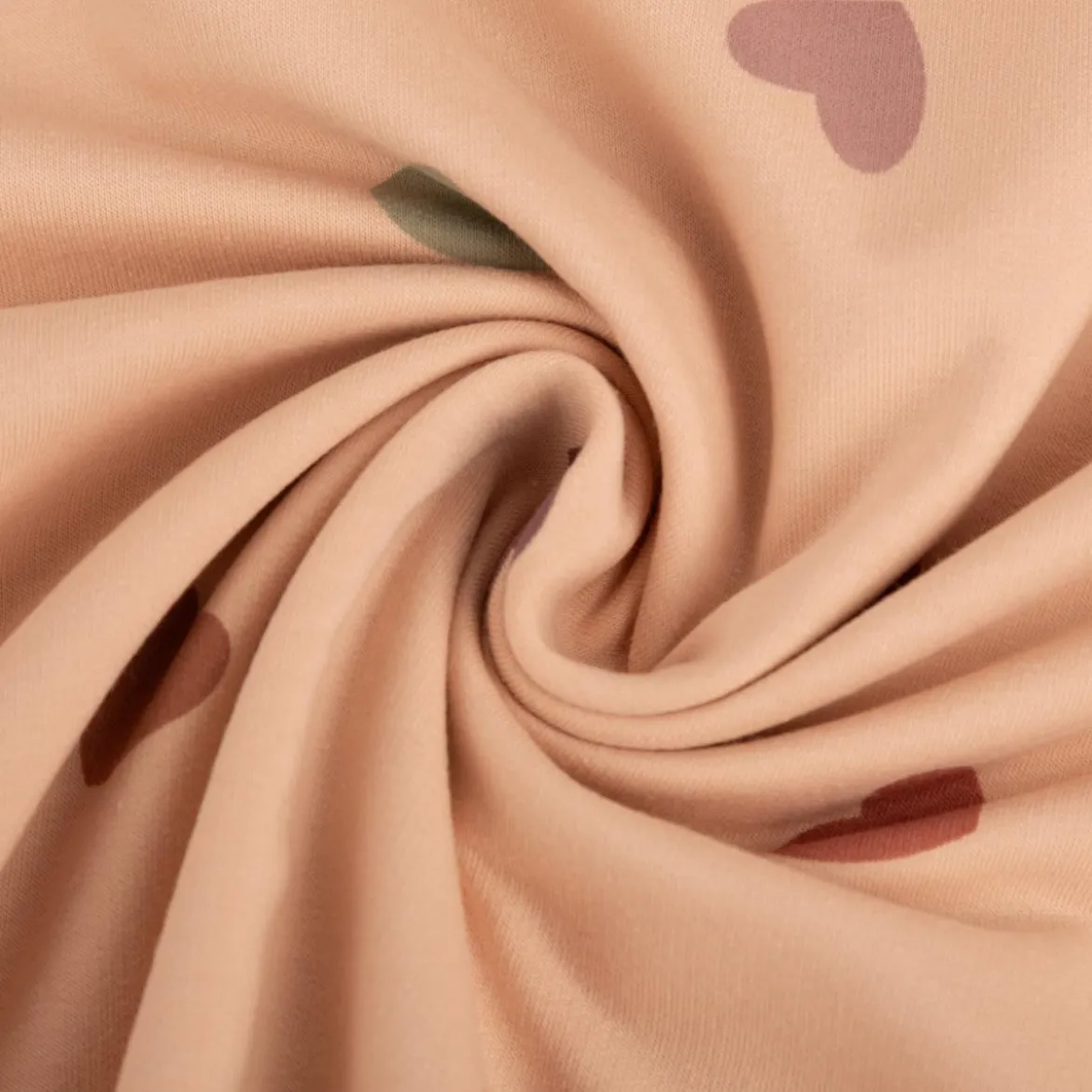 French Terry Herz rosa Sommersweat mit Schlingenstruktur 150cm