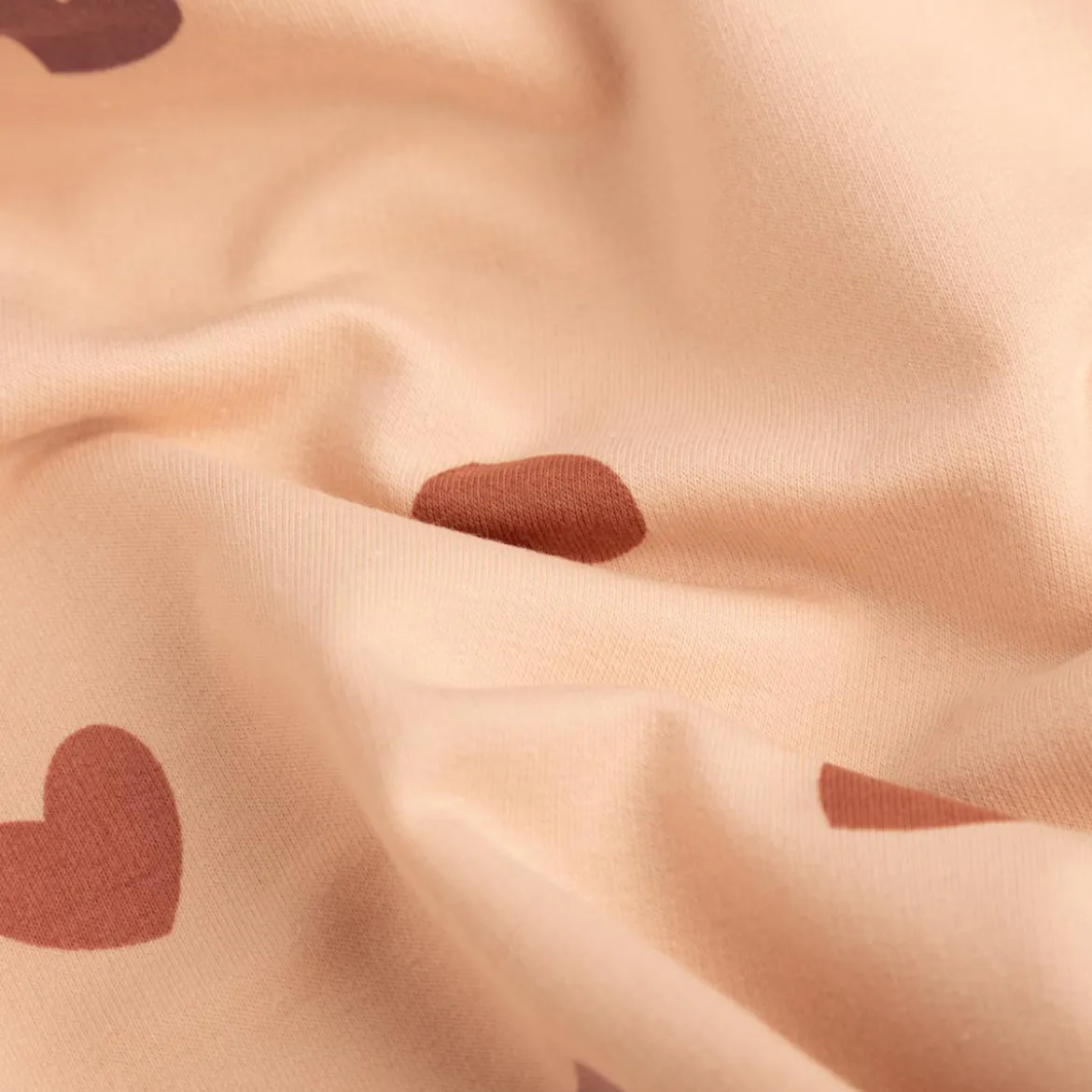French Terry Herz rosa Sommersweat mit Schlingenstruktur 150cm