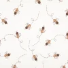 French Terry Krepp Stoff Baumwolle Bienen wollweiß 155cm