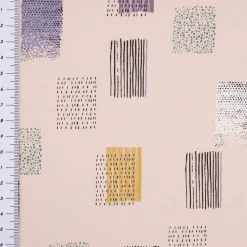 French Terry Organic Bio Blockmuster Streifen Punkte rosa schwarz lila 1,45m Breite