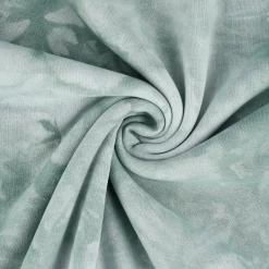 French Terry Sommersweat angeraut TIE DYE Batik altgrün mint 1,50m Breite