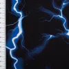 French Terry Sommersweat Digitalprint Lightning Blitze schwarz blau 1,45m Breite