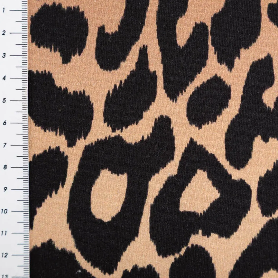 French Terry Sommersweat Digitalprint Animal Skin Leo beige braun schwarz 1,45m Breite