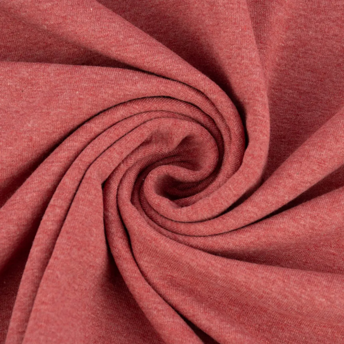 French Terry Sommersweat Melange einfarbig rot meliert 1,50m Breite