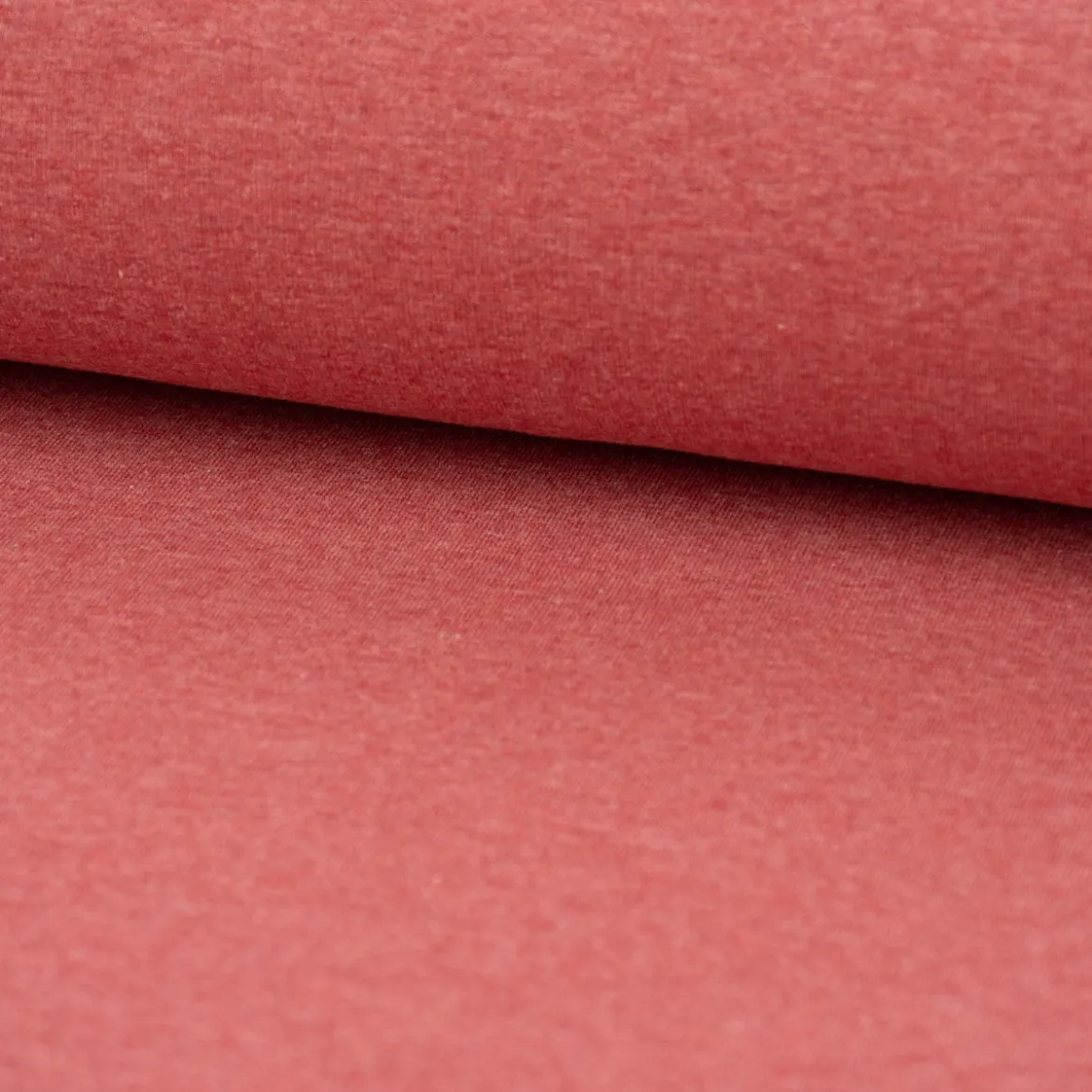 French Terry Sommersweat Melange einfarbig rot meliert 1,50m Breite