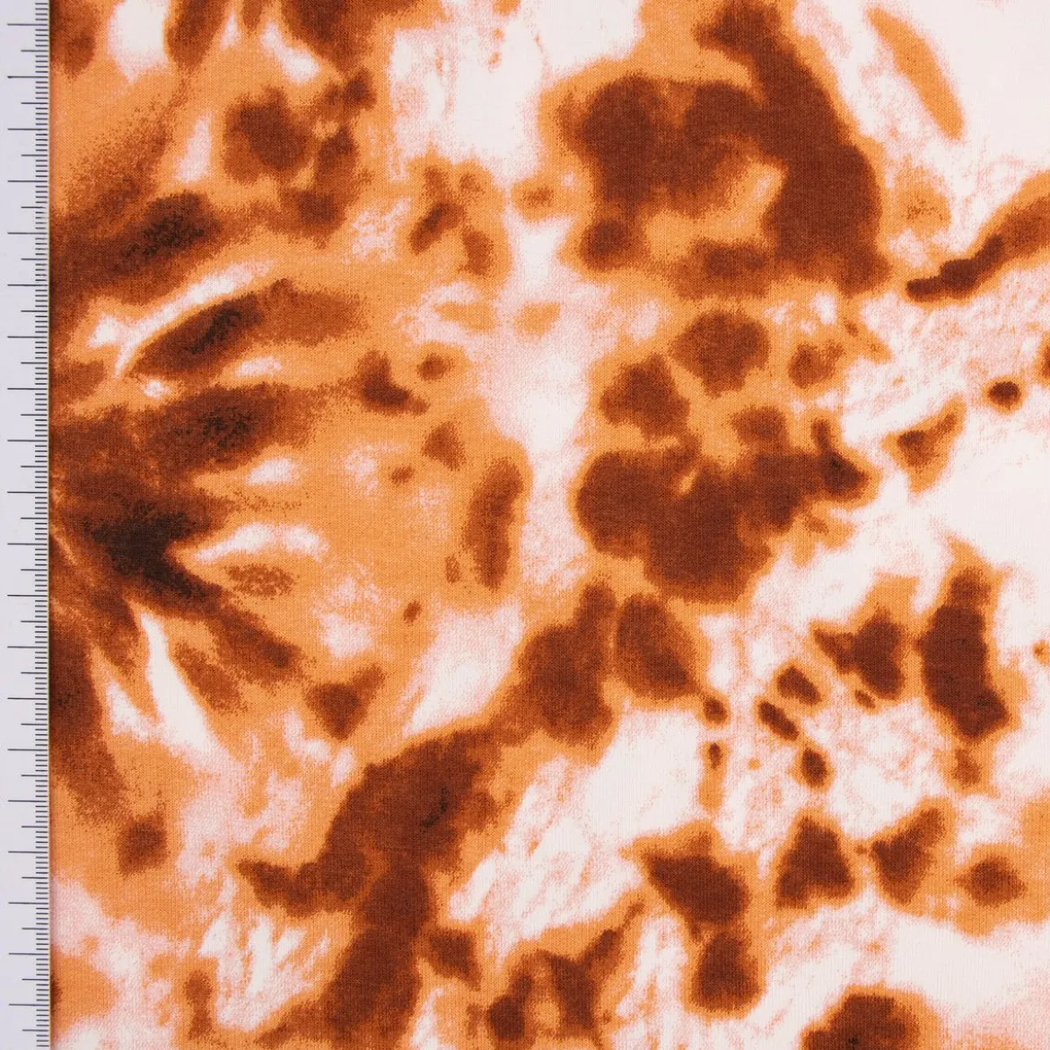 French Terry Sommersweat Meterware Tie Dye Batik weiß kupfer 1,45m Breite