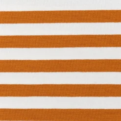 French Terry Sommersweat YARN DYED STRIPES Streifen offweiß rost braun 1,5m Breite