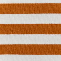 French Terry Sommersweat YARN DYED STRIPES Streifen offweiß rost braun 1,5m Breite