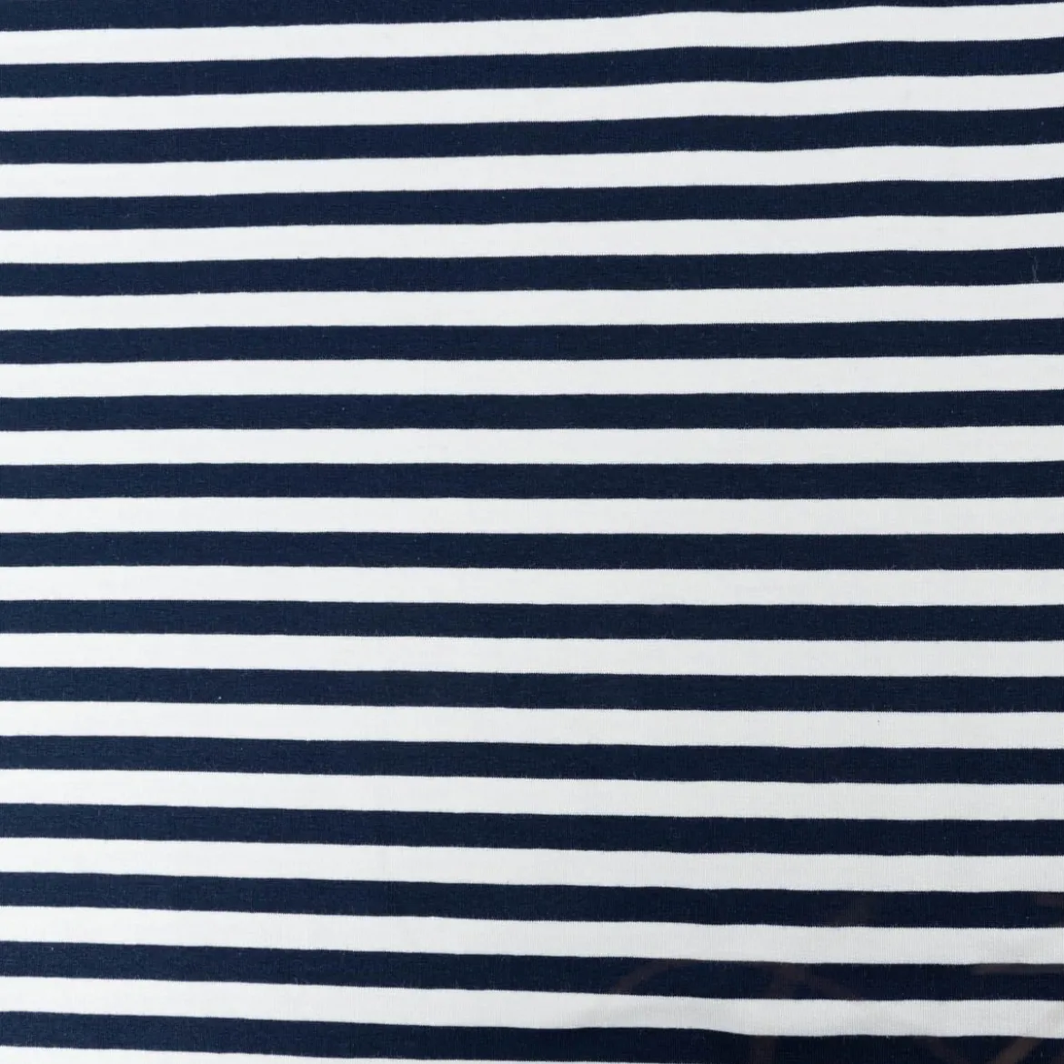 French Terry Sommersweat YARN DYED STRIPES Streifen offweiß dunkelblau 1,5m Breite