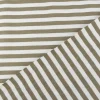 French Terry Sommersweat YARN DYED STRIPES Streifen offweiß altgrün 1,5m Breite