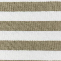 French Terry Sommersweat YARN DYED STRIPES Streifen offweiß altgrün 1,5m Breite