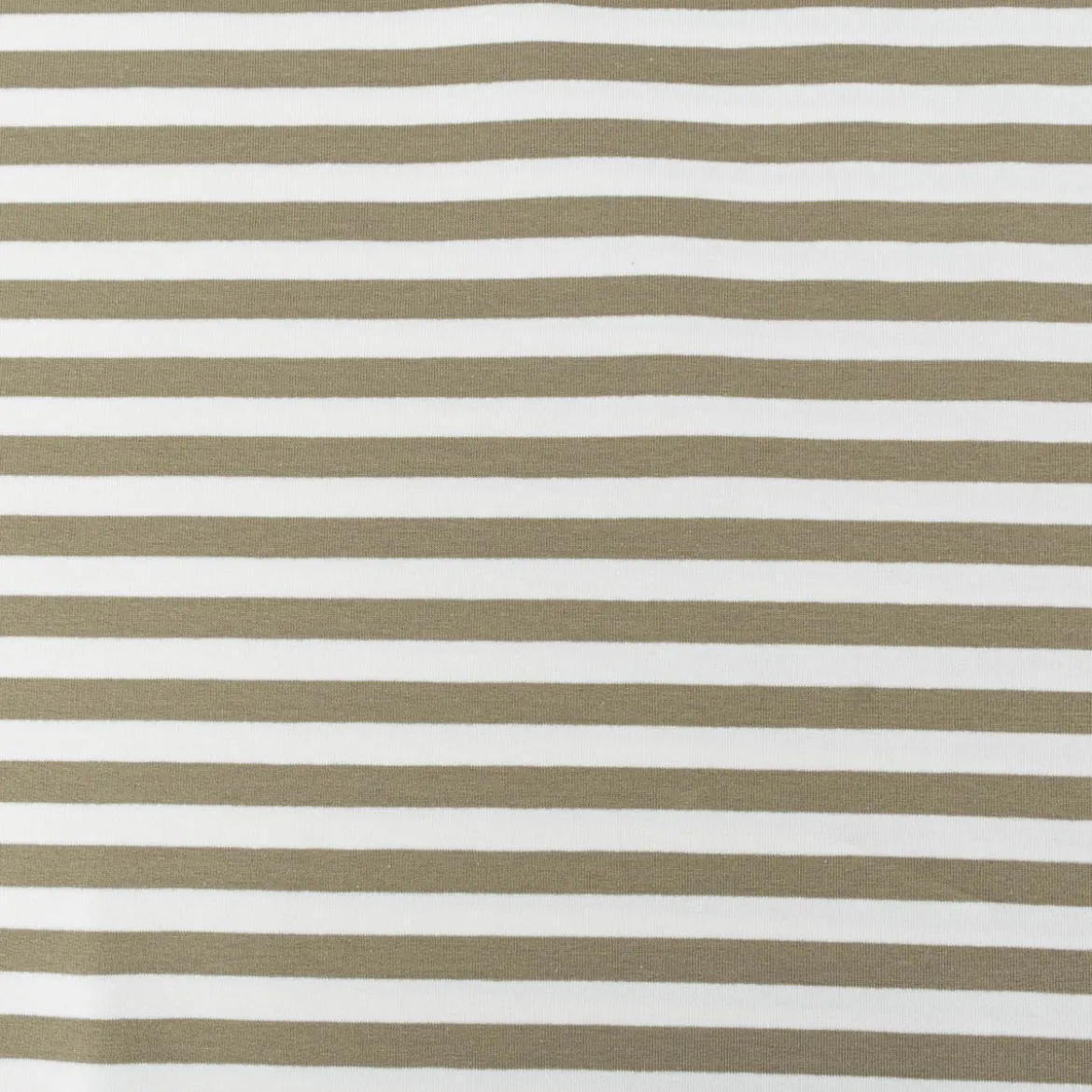 French Terry Sommersweat YARN DYED STRIPES Streifen offweiß altgrün 1,5m Breite