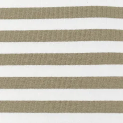 French Terry Sommersweat YARN DYED STRIPES Streifen offweiß altgrün 1,5m Breite