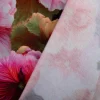 French Terry Stoff Blüten Digitaldruck rosa bunt angeraute Innenseite 240g/qm 145cm Breite