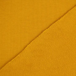 French Terry Stoff Organic Bio uni senfgelb 1,50m Breite