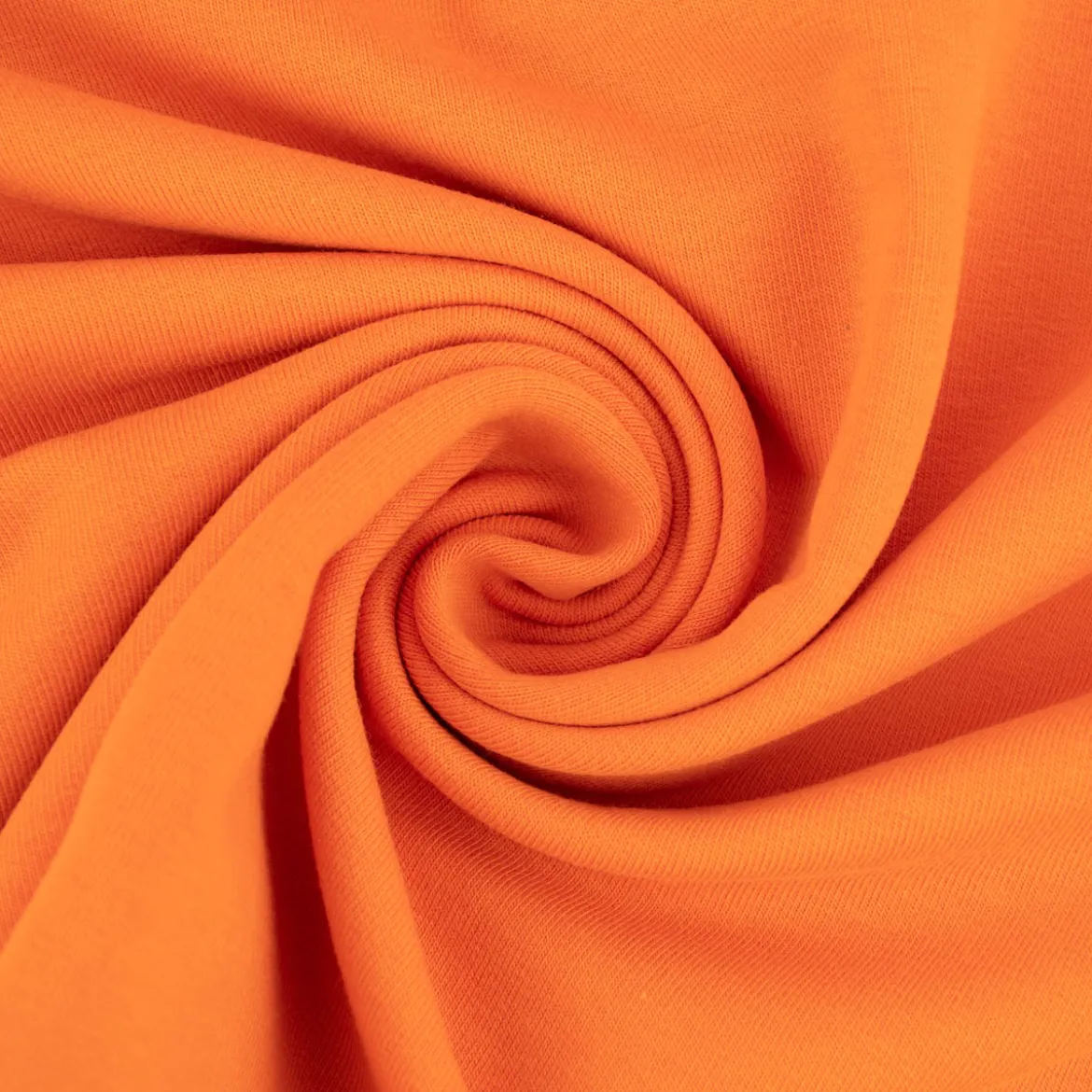 French Terry Stoff Organic Bio uni orange 1,50m Breite