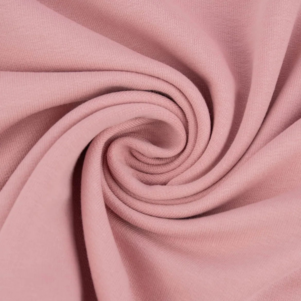 French Terry Stoff Organic Bio uni rosa1,50m Breite