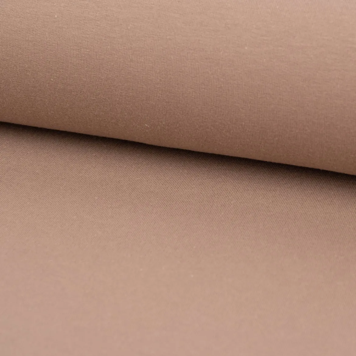 French Terry Stoff Organic Bio uni taupe1,50m Breite