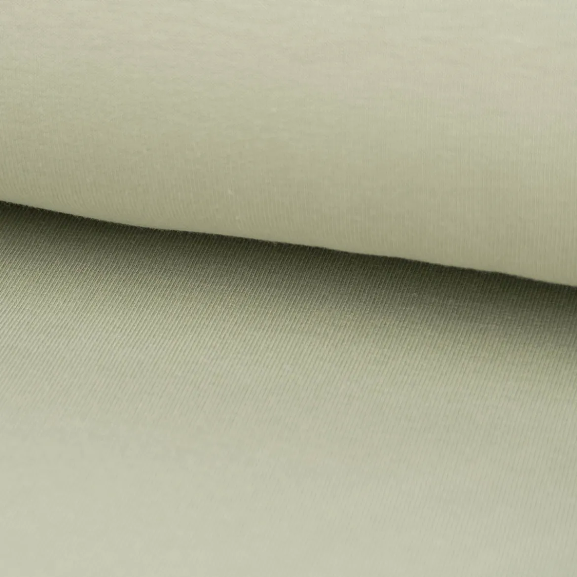 French Terry Stoff Organic Bio uni salbei 1,50m Breite