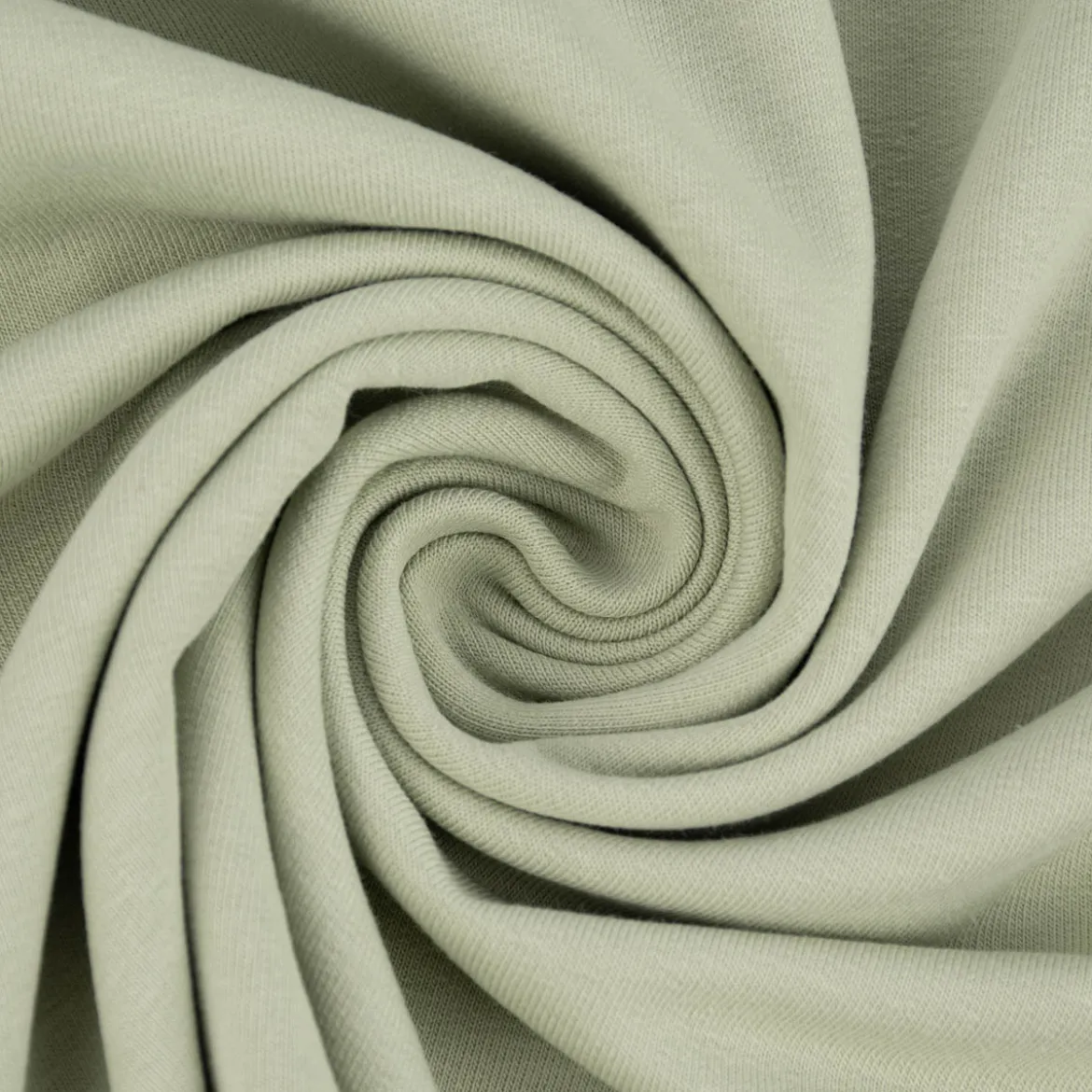 French Terry Stoff Organic Bio uni salbei 1,50m Breite
