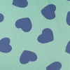 French Terry Stoff Sommersweat Jogging Hearts mintgrün blau1,45m Breite