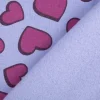 French Terry Stoff Sommersweat Jogging Hearts blau 1,45m Breite