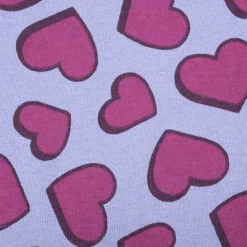 French Terry Stoff Sommersweat Jogging Hearts blau 1,45m Breite
