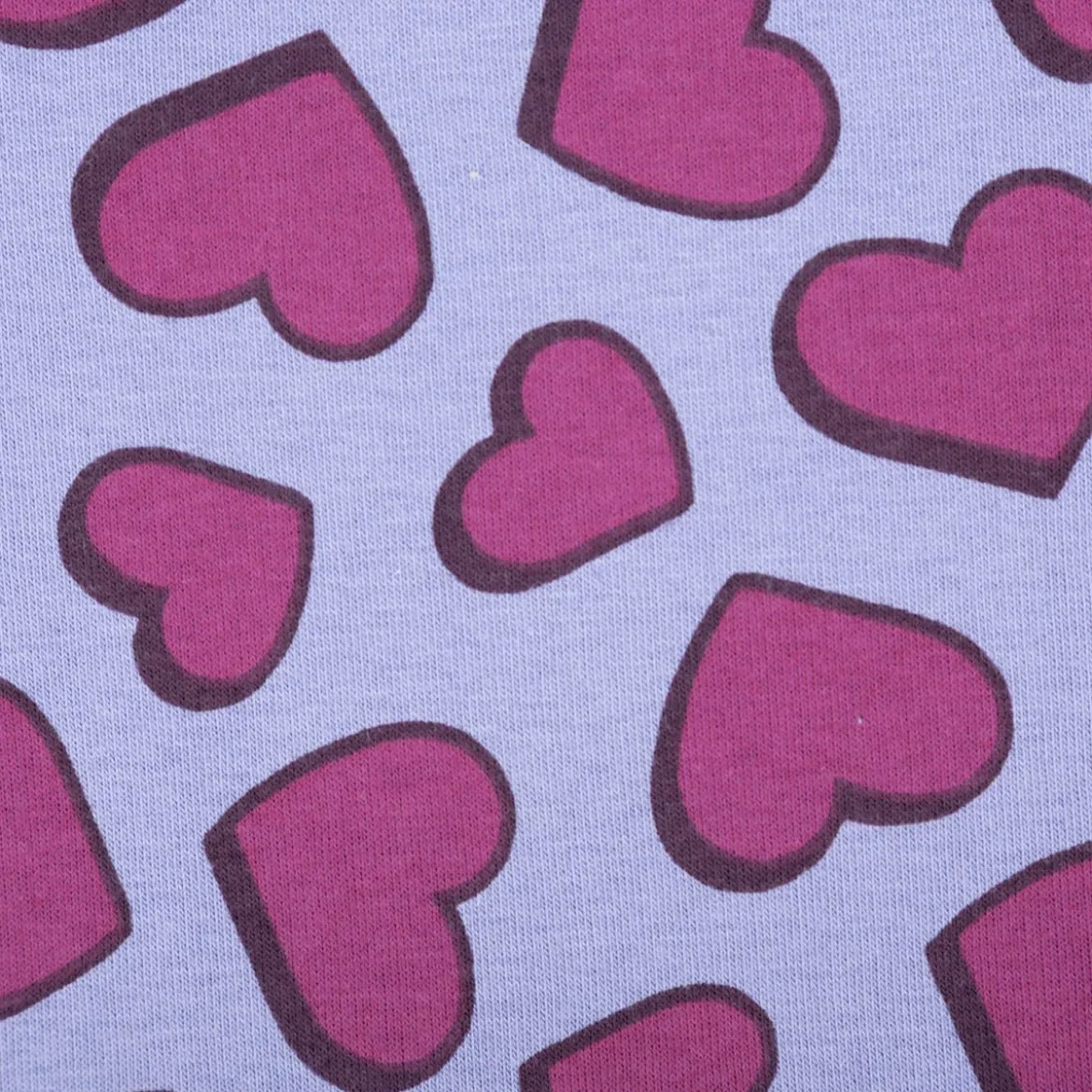 French Terry Stoff Sommersweat Jogging Hearts blau 1,45m Breite