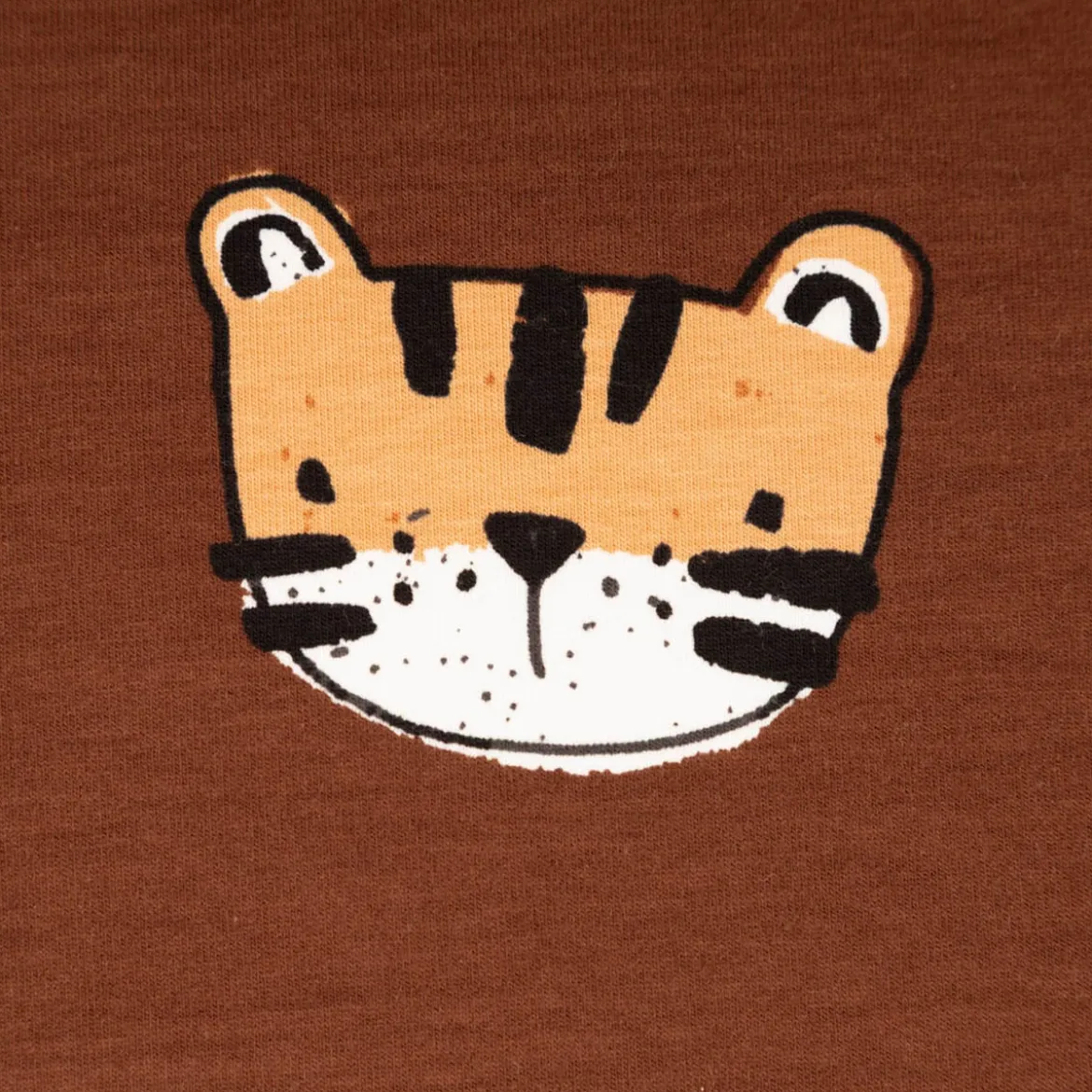 French Terry Stoff Tiger braun 1,50m Breite