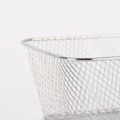 Frittierkorb groß Metall silber 24x11,5x12cm