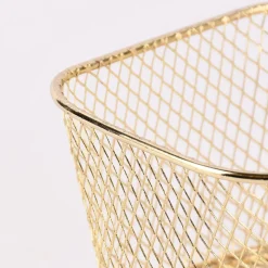 Frittierkorb klein Metall goldfarbig 18x8,5x13,5cm