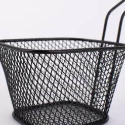 Frittierkorb klein Metall schwarz 18x8,5x13,5cm
