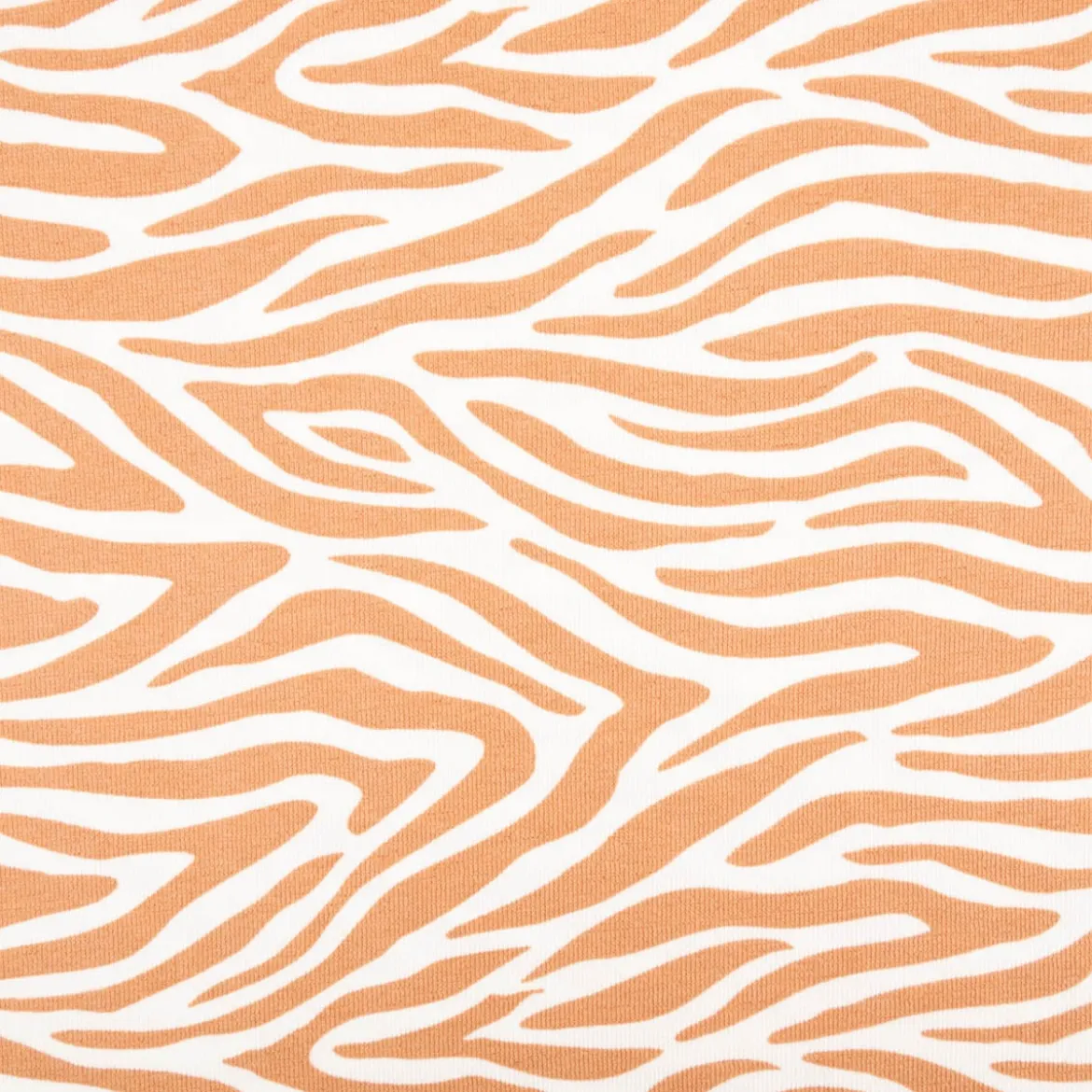 Frottee Krepp Stoff Zebras ecru nude 1,55m Breite