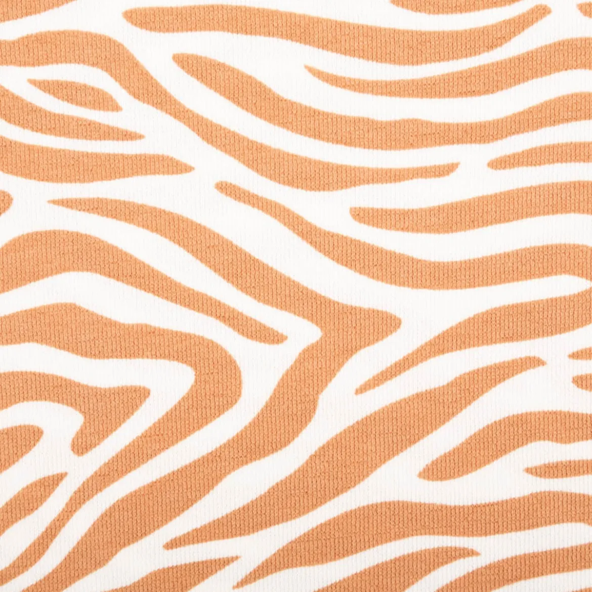 Frottee Krepp Stoff Zebras ecru nude 1,55m Breite