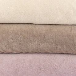 Frottee Stoff Bambus Terry Velvet Bamboo kuschelweich einfarbig taupe1,5m Breite
